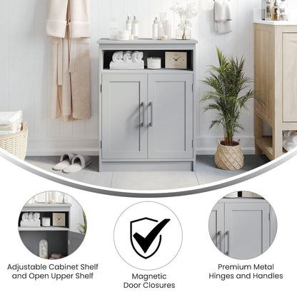 Modern Bathroom Storage Cabinet Organizer, Gray