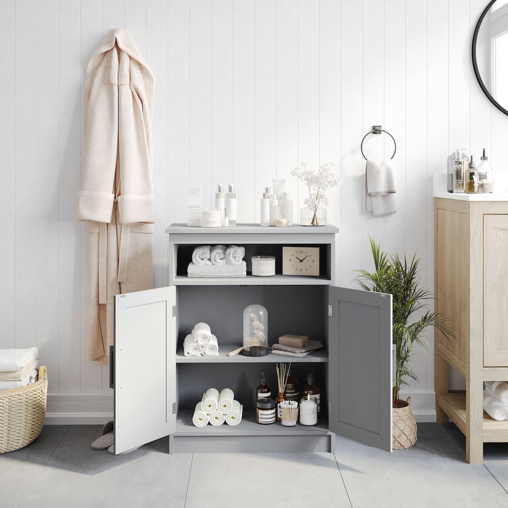 Modern Bathroom Storage Cabinet Organizer, Gray