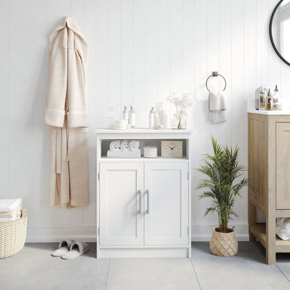Modern Bathroom Storage Cabinet Organizer, White