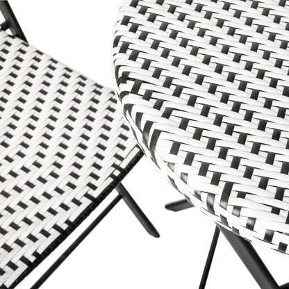 Modern 3 Piece Folding French Bistro Table and Chairs Set