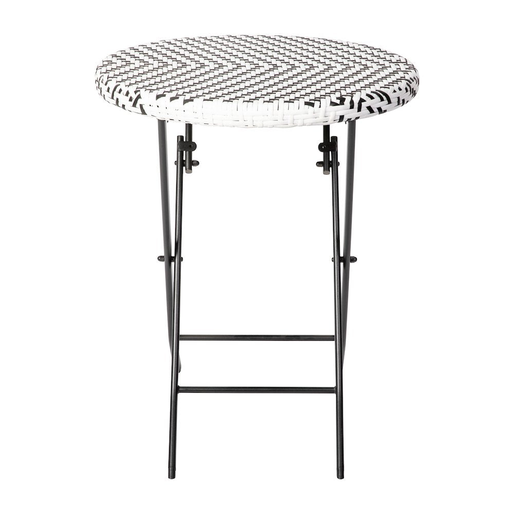 Modern 3 Piece Folding French Bistro Table and Chairs Set