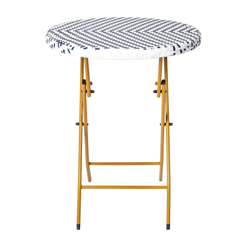 Modern 3 Piece Folding French Bistro Table and Chairs Set