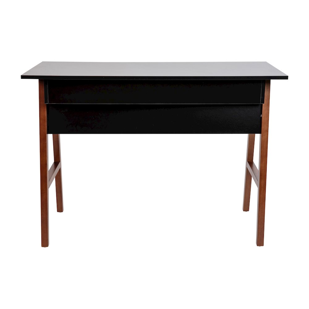 Table Desk for Writing and Work, Black/Walnut