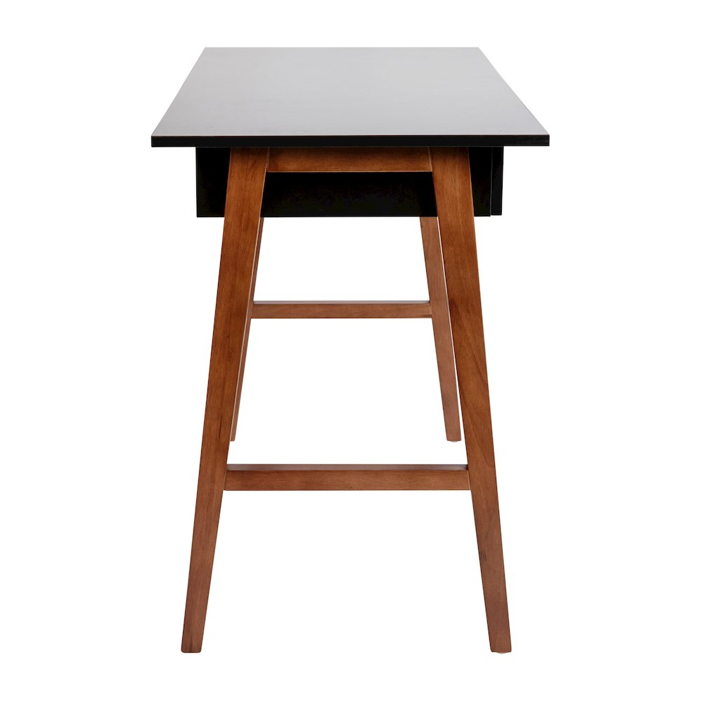 Table Desk for Writing and Work, Black/Walnut
