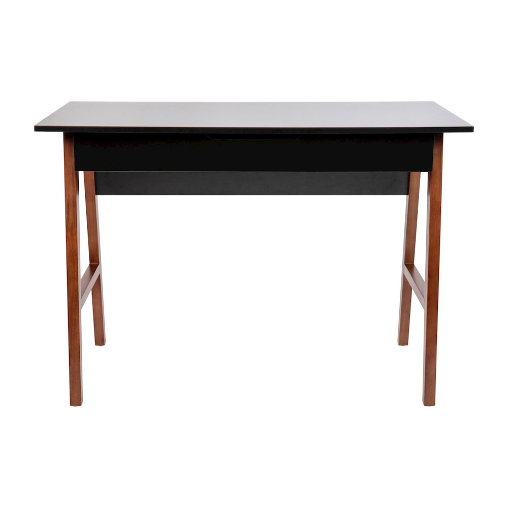 Table Desk for Writing and Work, Black/Walnut