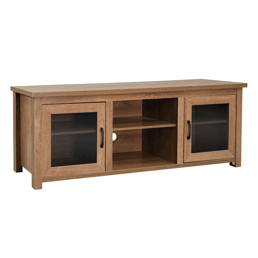 65" Entertainment Center with Storage Cabinets for up to 80" TV's, Walnut