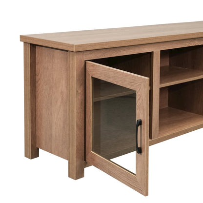 65" Entertainment Center with Storage Cabinets for up to 80" TV's, Walnut