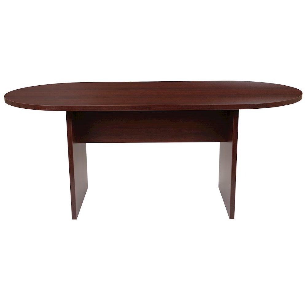 6 Foot (72 inch) Oval Conference Table in Mahogany