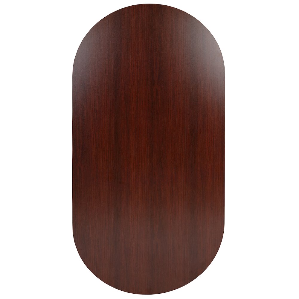 6 Foot (72 inch) Oval Conference Table in Mahogany