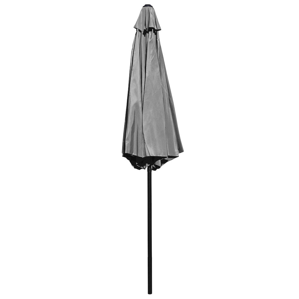 Gray 9 FT Round Umbrella with 1.5" Diameter Aluminum Pole