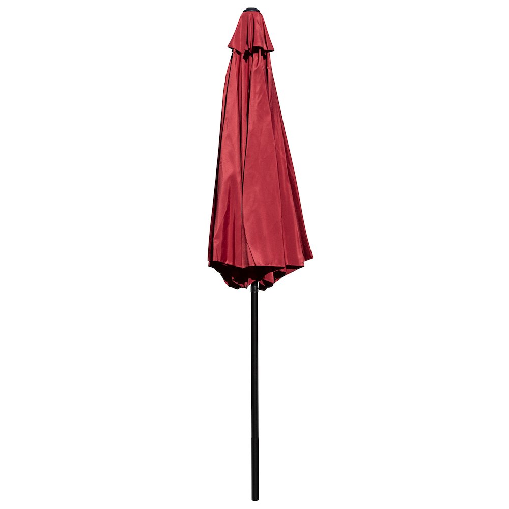 Red 9 FT Round Umbrella with 1.5" Diameter Aluminum Pole