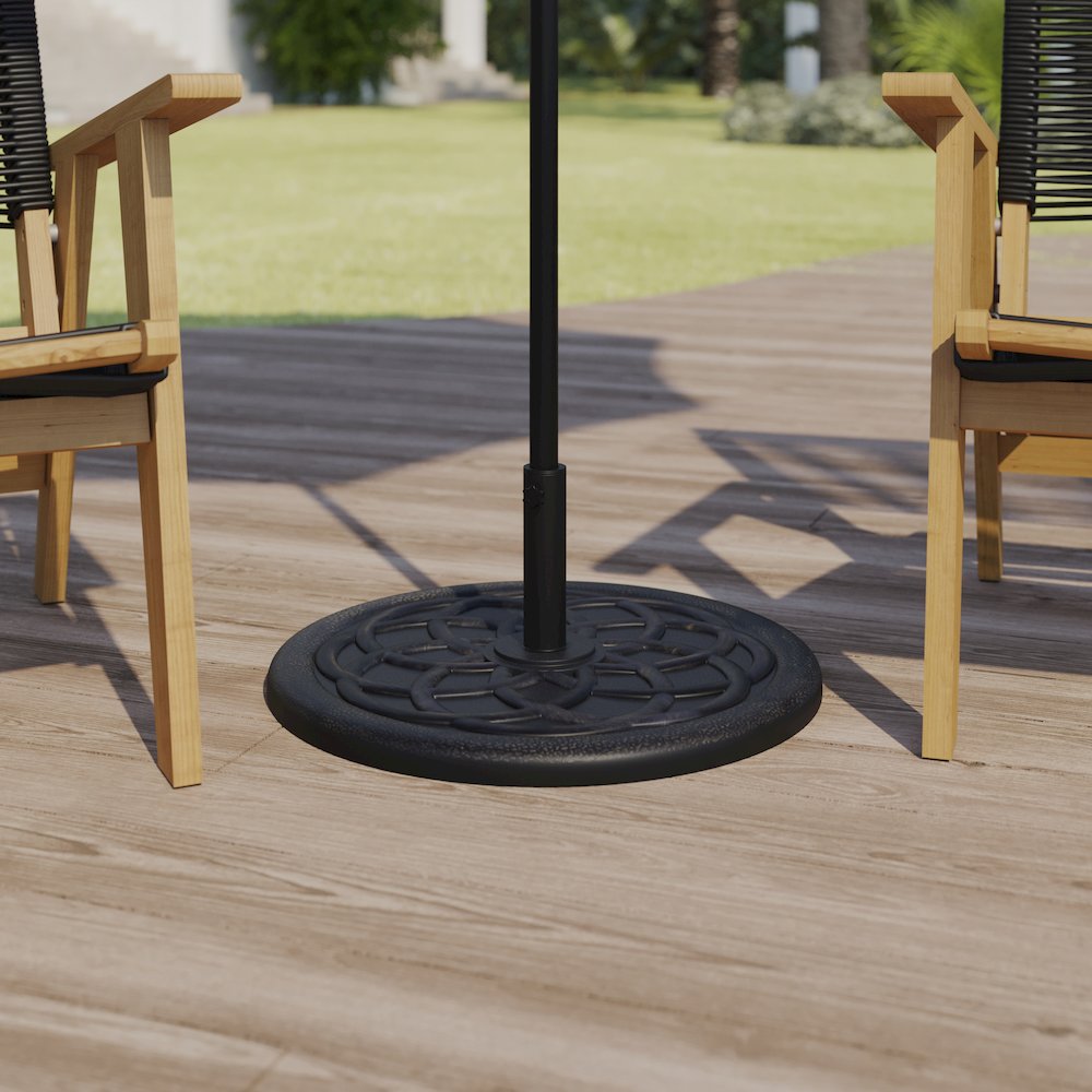 Universal Bronze Cement Patio Umbrella Base - 19.25" Diameter