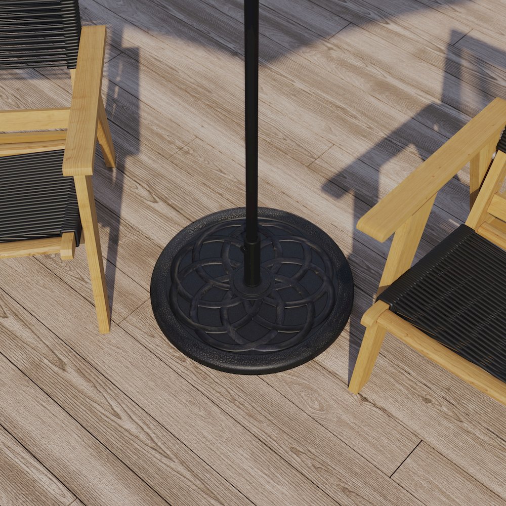 Universal Bronze Cement Patio Umbrella Base - 19.25" Diameter