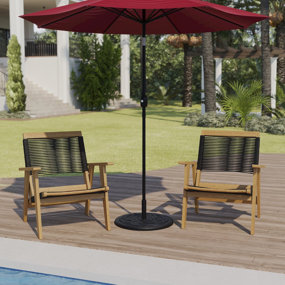 Universal Bronze Cement Patio Umbrella Base - 19.25" Diameter