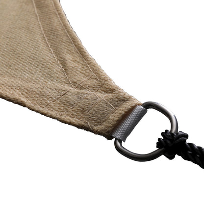 20ft Rectangle Sun Sail Shade Canopy with Included Nylon Attachment Ropes, Sand