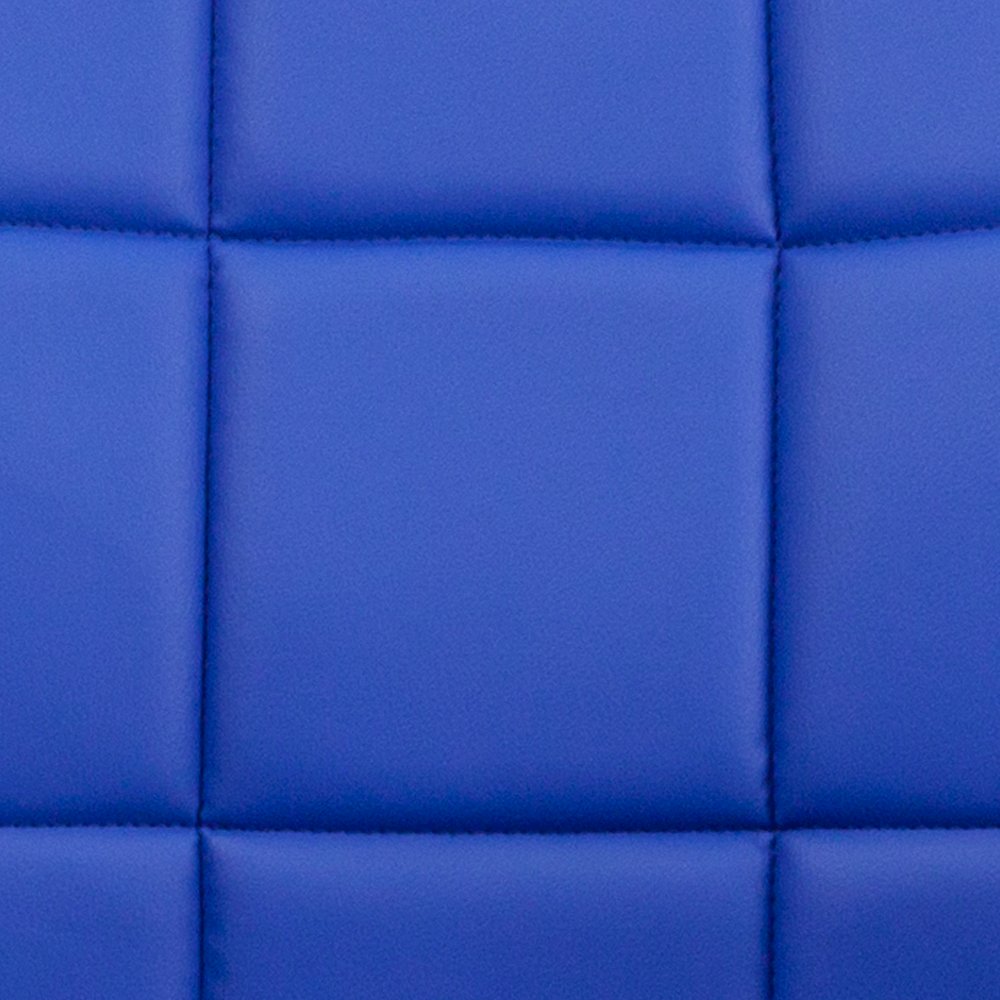Mid-Back Blue Quilted Vinyl Swivel Task Office Chair with Arms