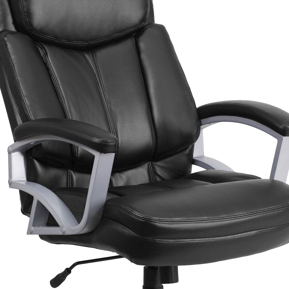 Big & Tall 500 lb. Rated Black Executive Swivel Ergonomic Office Chair with Arms