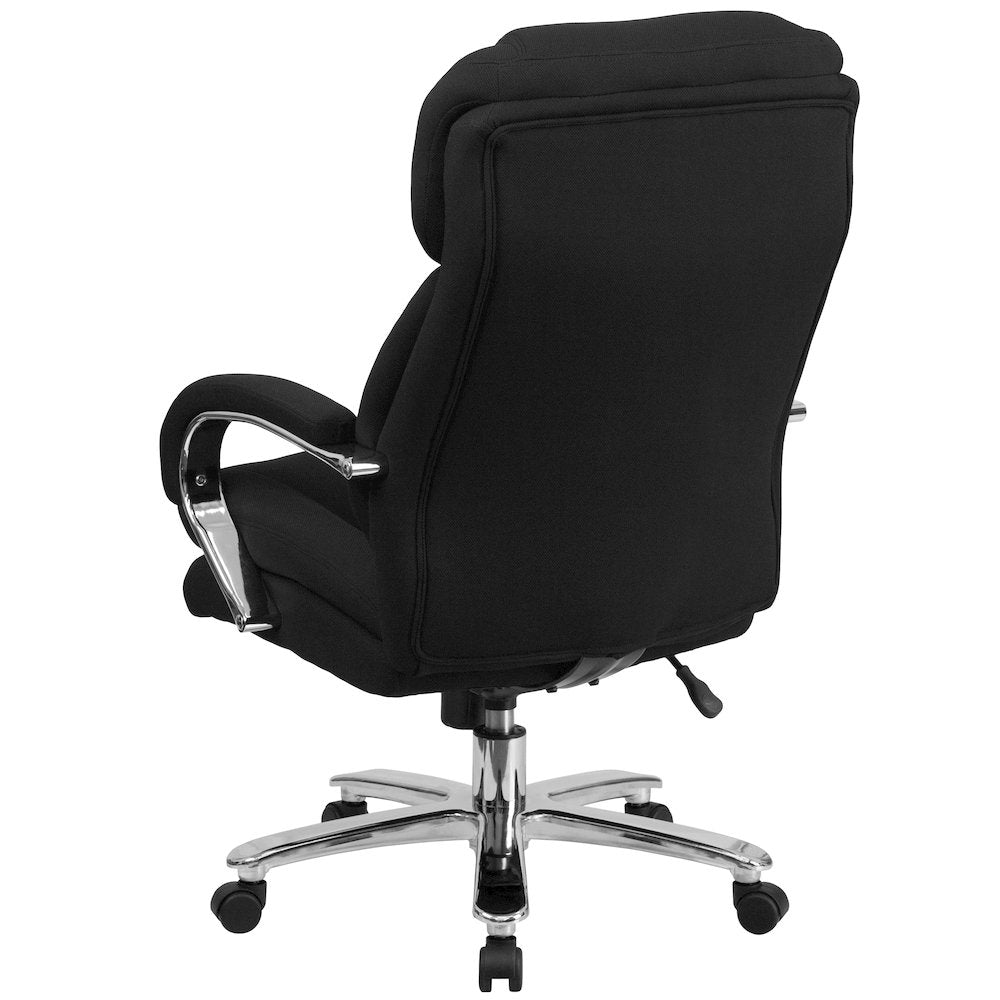24/7 Intensive Use Big & Tall 500 lb. Rated Black Fabric Executive Ergonomic Office Chair with Loop Arms
