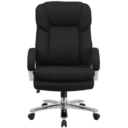 24/7 Intensive Use Big & Tall 500 lb. Rated Black Fabric Executive Ergonomic Office Chair with Loop Arms
