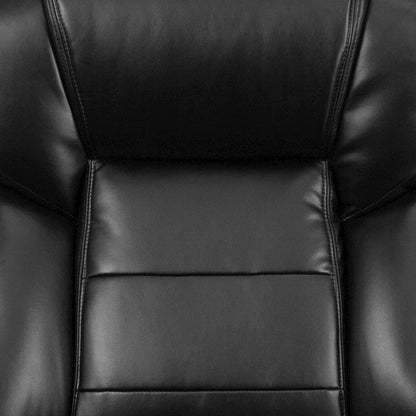 24/7 Intensive Use Big & Tall 500 lb. Rated Black LeatherSoft Swivel Ergonomic Office Chair with Loop Arms