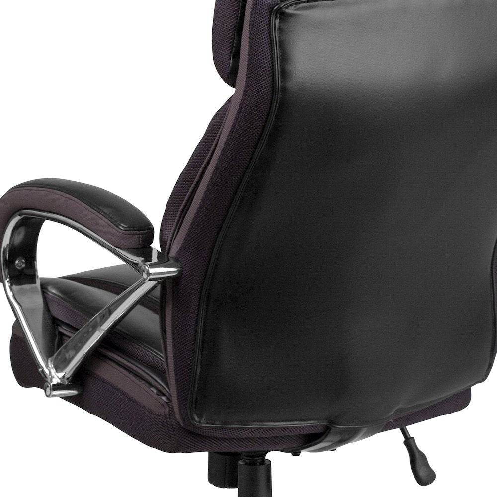 500 lb. Rated Black Executive Swivel Office Chair with Extra Wide Seat