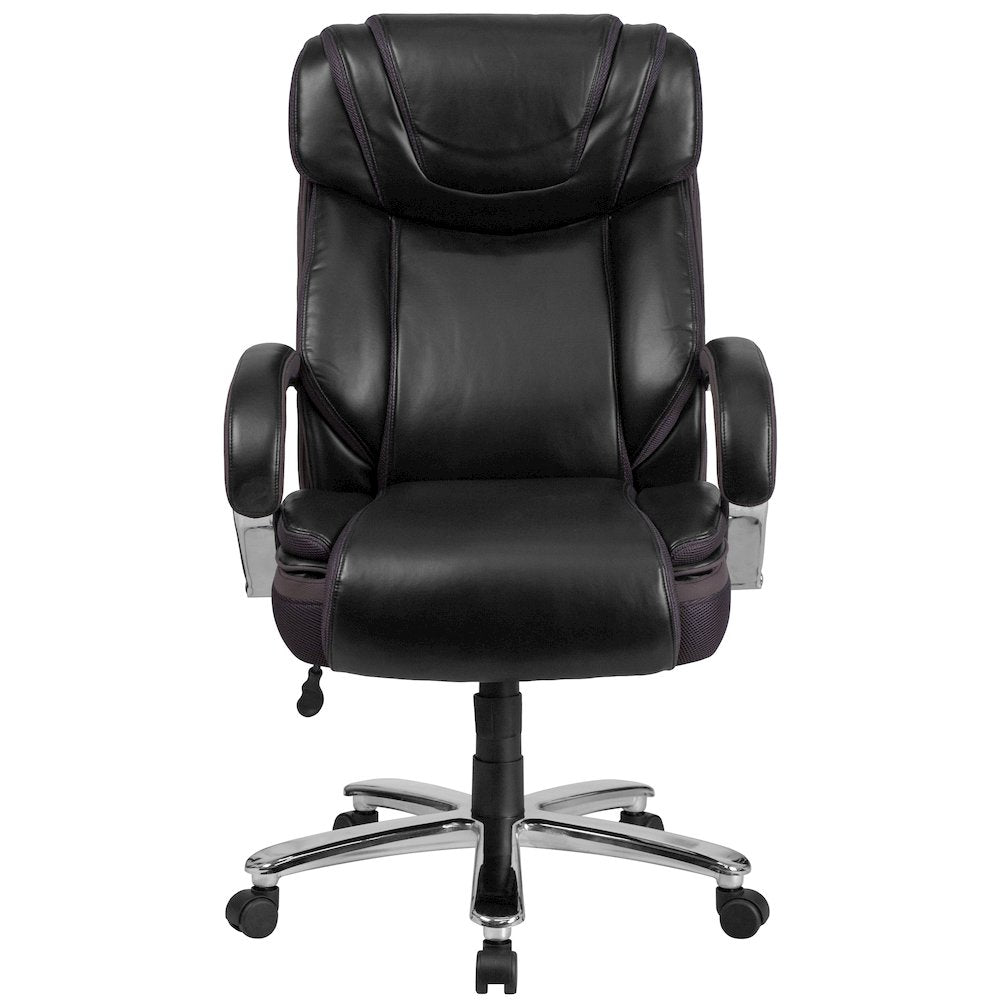 500 lb. Rated Black Executive Swivel Office Chair with Extra Wide Seat