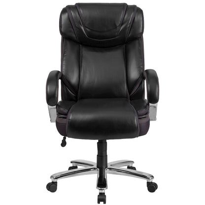 500 lb. Rated Black Executive Swivel Office Chair with Extra Wide Seat