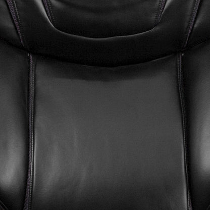 500 lb. Rated Black Executive Swivel Office Chair with Extra Wide Seat