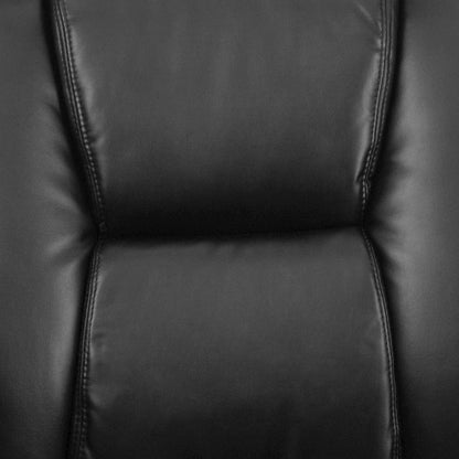 Big & Tall 400 lb. Rated Black LeatherSoft Ergonomic Task Office Chair with Chrome Base and Adjustable Arms
