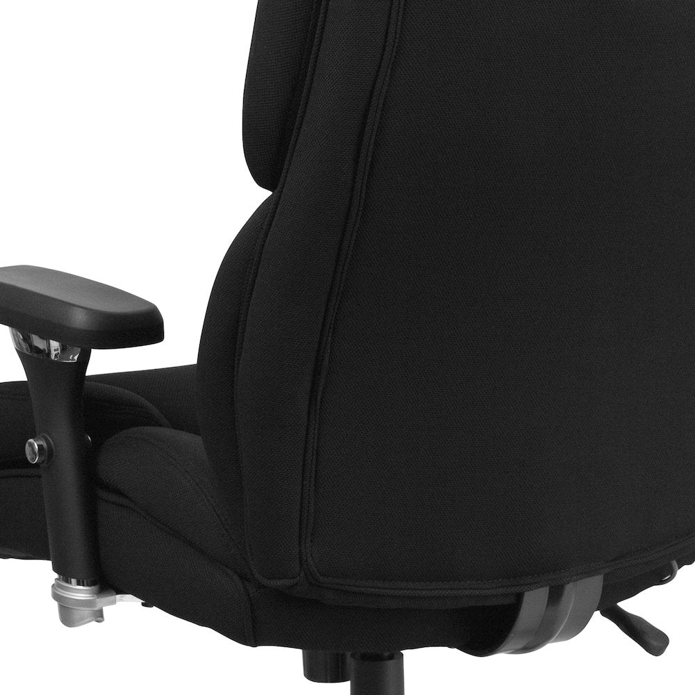 400 lb. Rated Black Fabric Executive Office Chair with Lumbar Knob