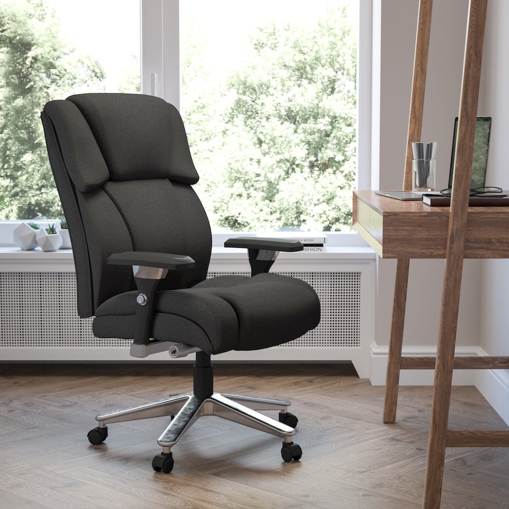 Executive Ergonomic Office Chair with Lumbar Knob and Tufted Headrest