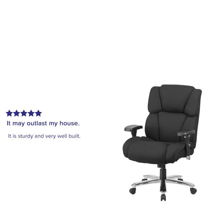 Executive Ergonomic Office Chair with Lumbar Knob and Tufted Headrest