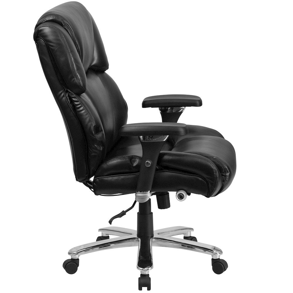 24/7 Intensive Use Big & Tall 400 lb. Rated Black Executive Lumbar Office Chair