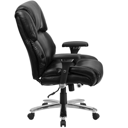 24/7 Intensive Use Big & Tall 400 lb. Rated Black Executive Lumbar Office Chair