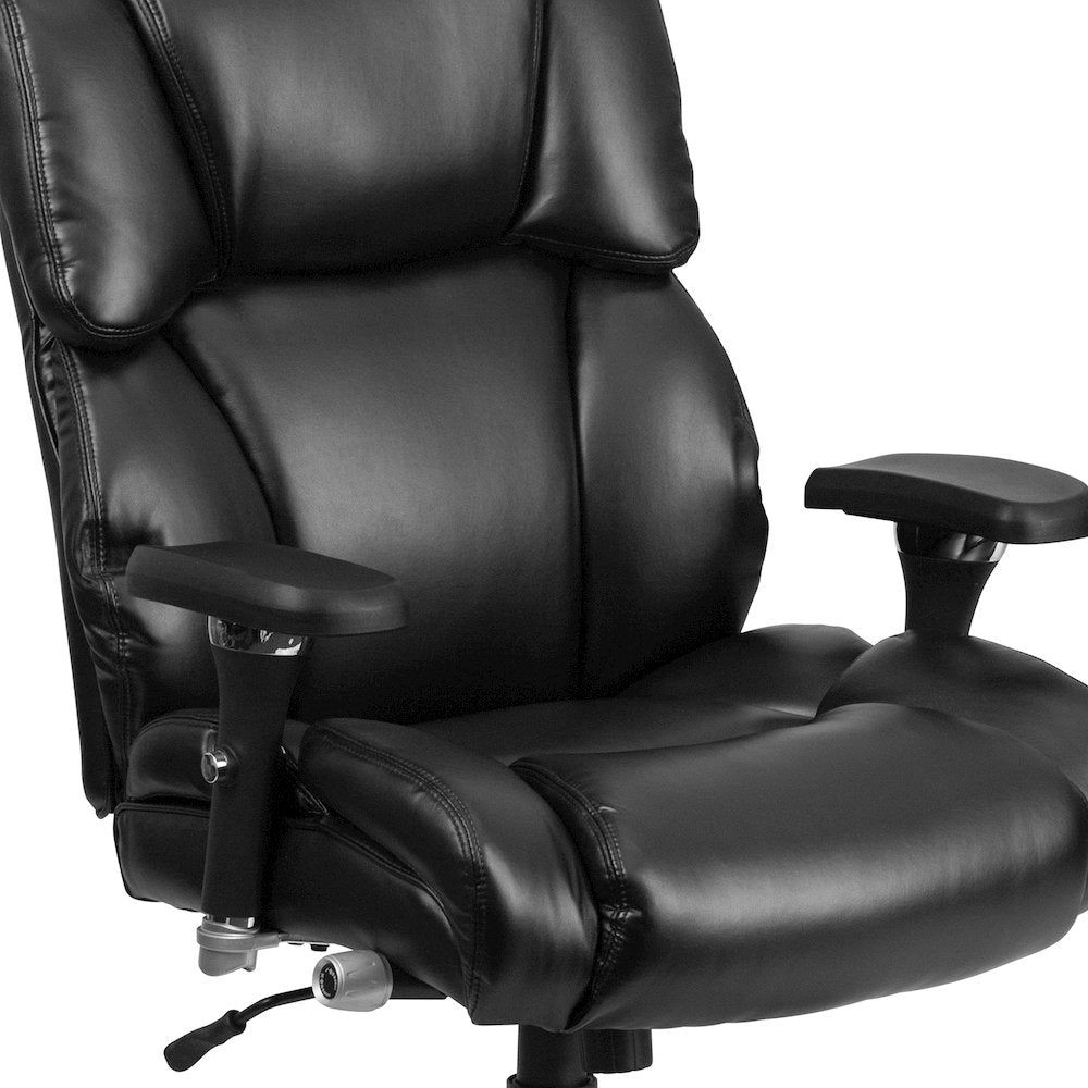 24/7 Intensive Use Big & Tall 400 lb. Rated Black Executive Lumbar Office Chair