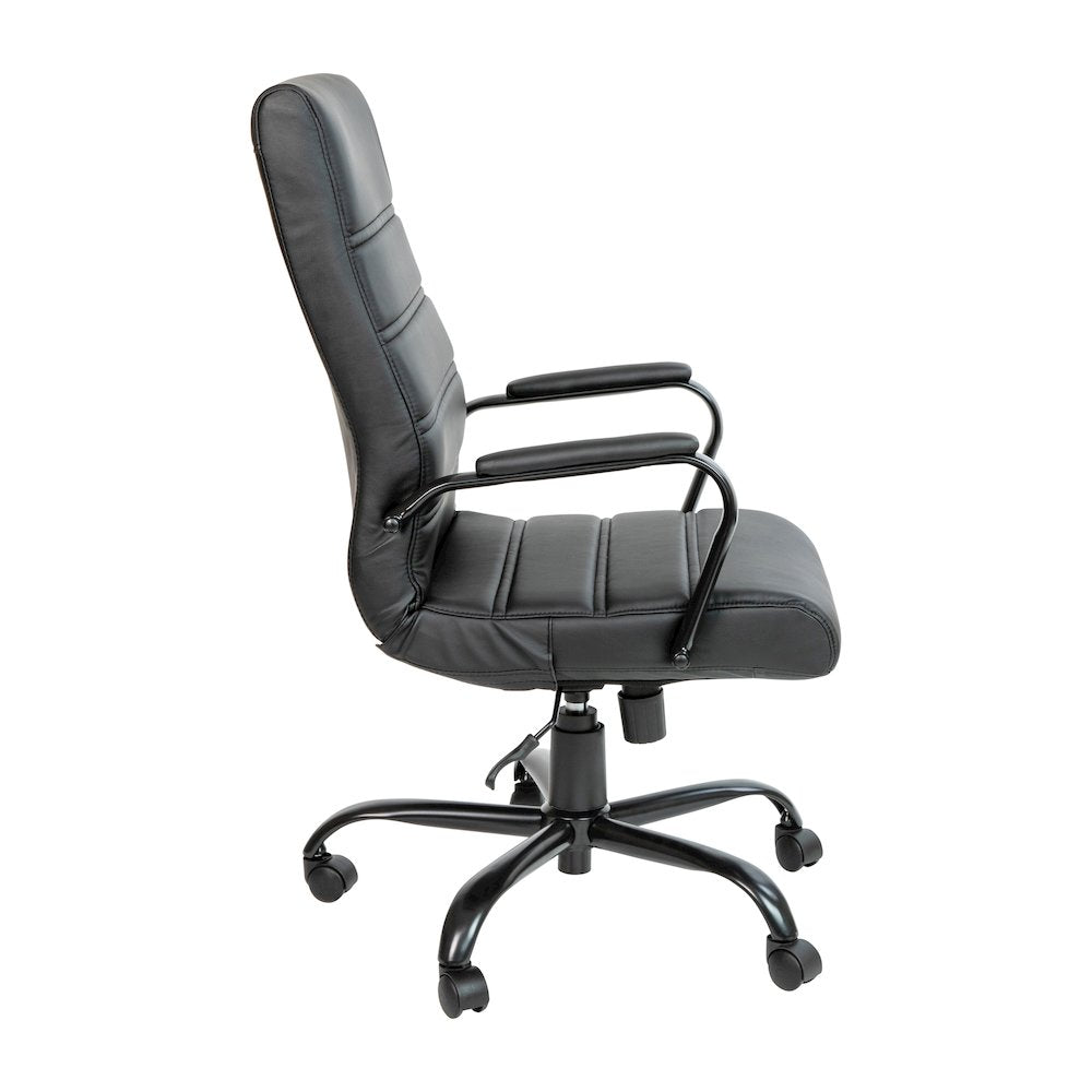 High Back Black Executive Swivel Office Chair with Black Frame and Arms