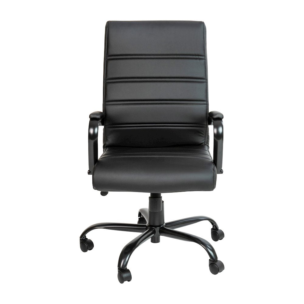 High Back Black Executive Swivel Office Chair with Black Frame and Arms