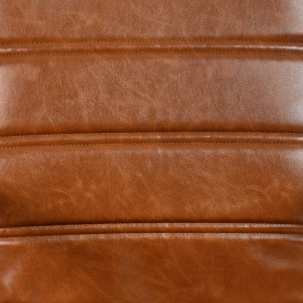 Mid-Back Brown Executive Swivel Office Chair with Black Frame and Arms
