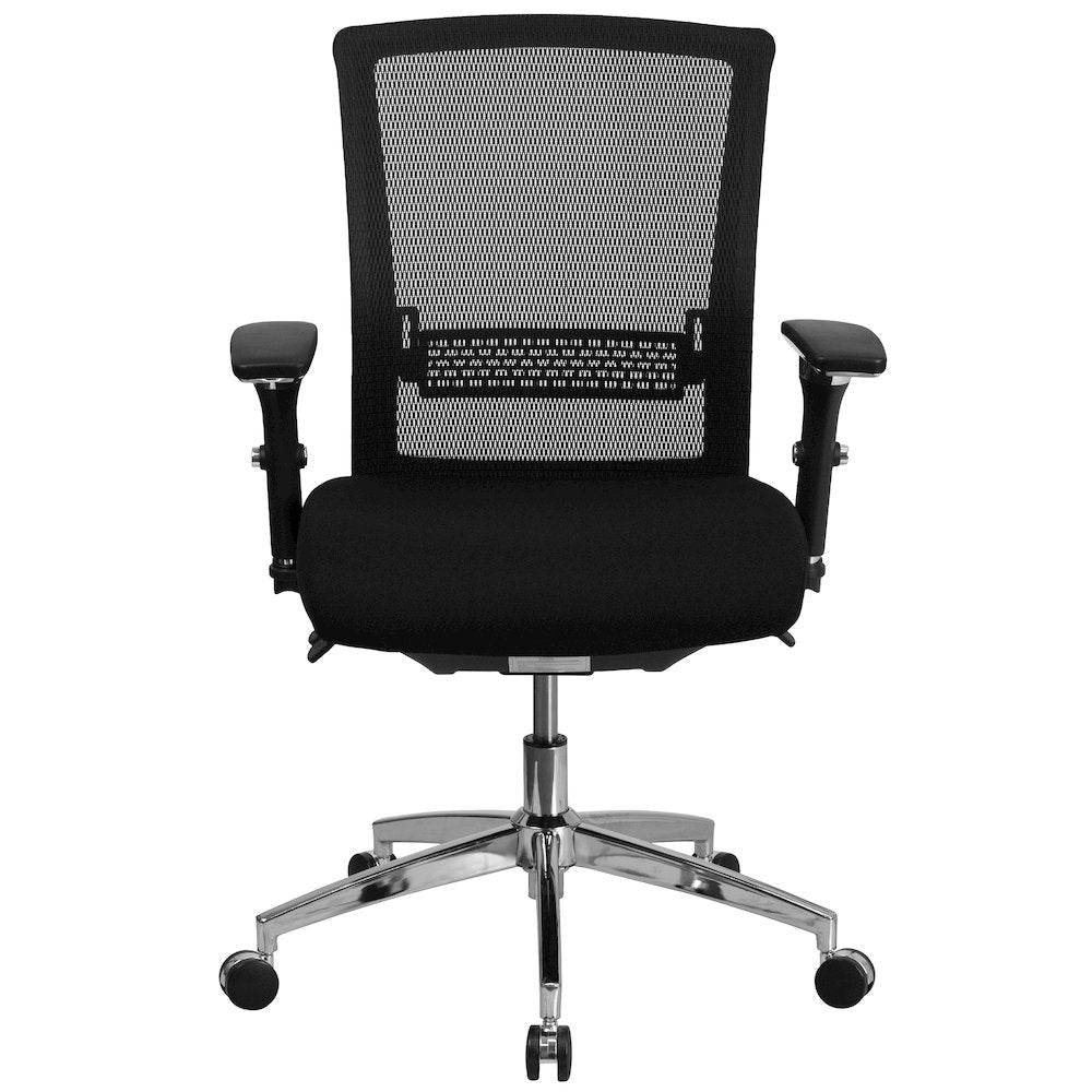 300 lb. Rated Black Mesh Multifunction Office Chair with Seat Slider