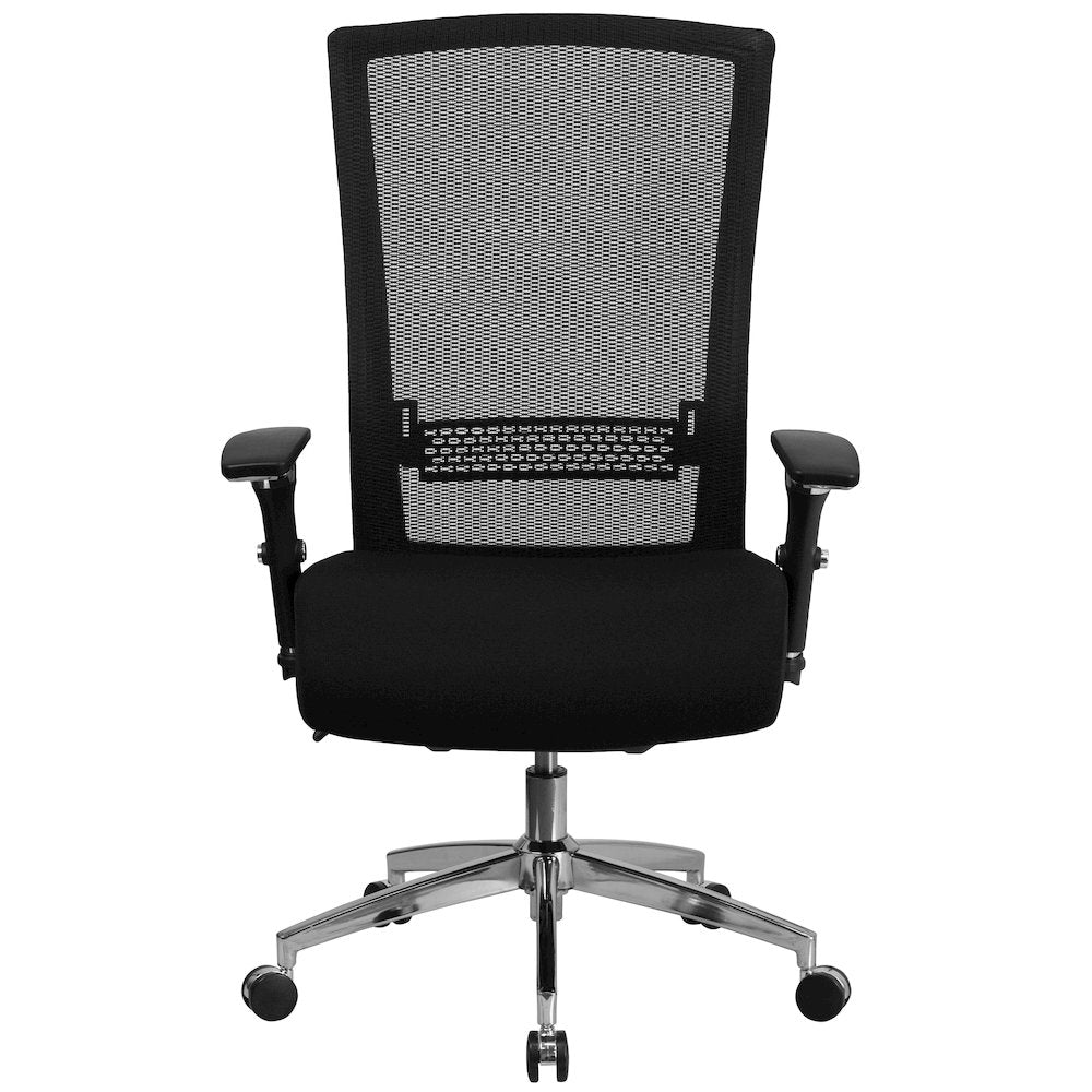 300 lb. Rated Black Mesh Multifunction Office Chair with Seat Slider