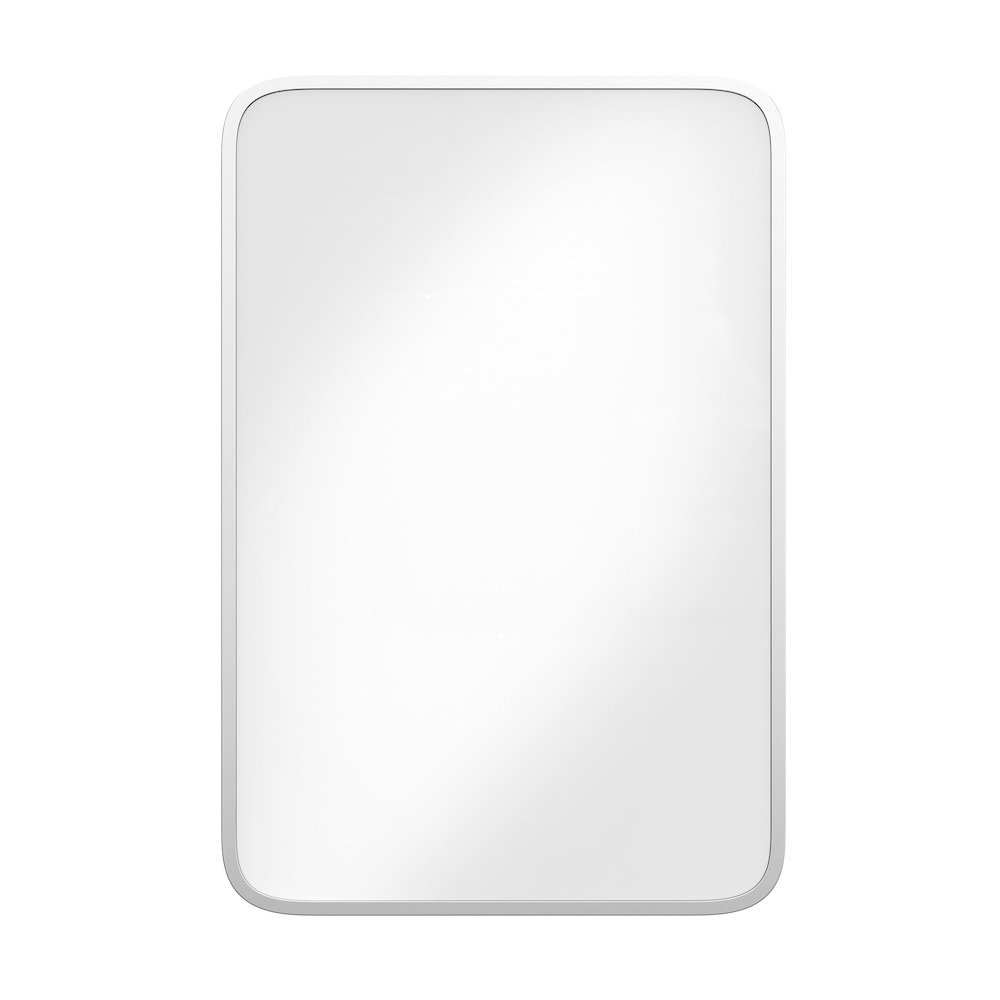 16" x 24"Bathroom Medicine Cabinet with Rounded Beveled Mirror, Silver