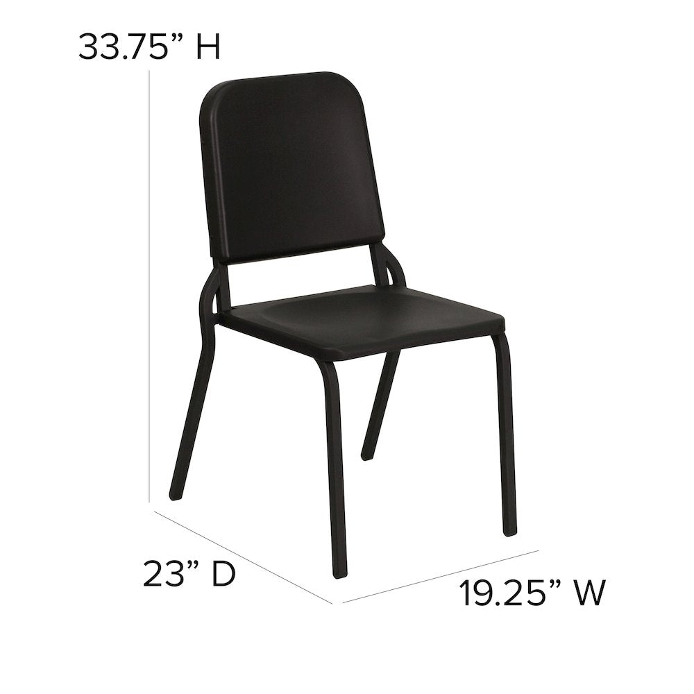 Black High Density Stackable Melody Band/Music Chair