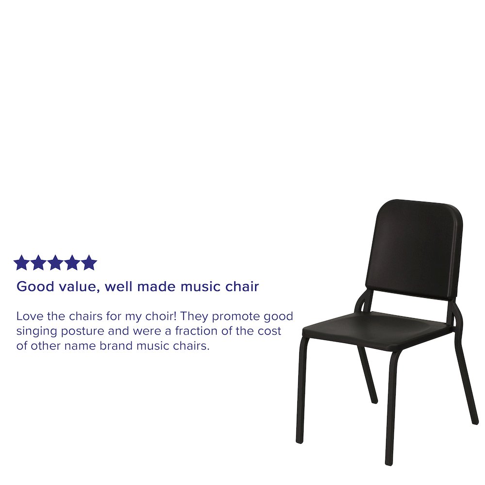 Black High Density Stackable Melody Band/Music Chair