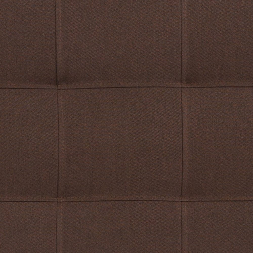 Tufted Upholstered King Size Headboard in Dark Brown Fabric