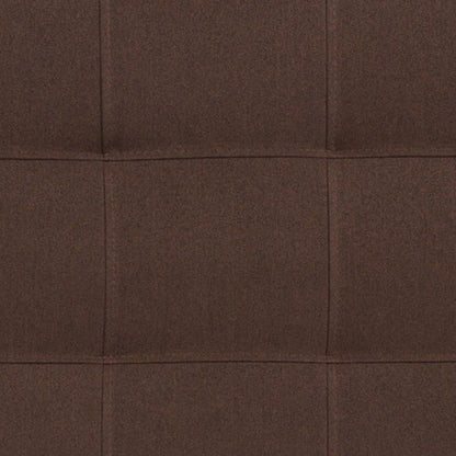 Tufted Upholstered King Size Headboard in Dark Brown Fabric