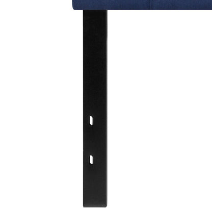 Tufted Upholstered Twin Size Headboard in Navy Fabric