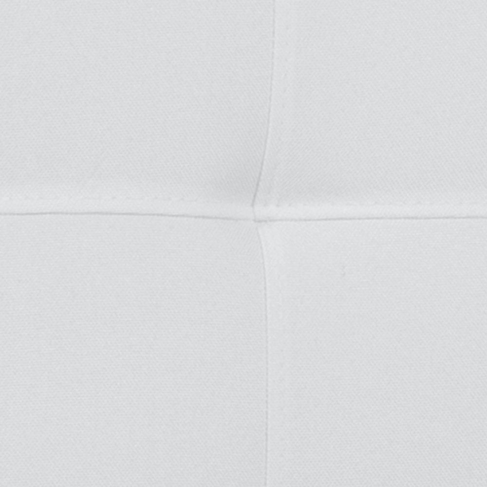 Tufted Upholstered Twin Size Headboard in White Fabric