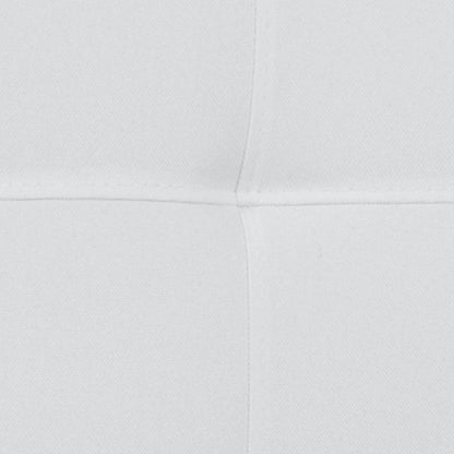 Tufted Upholstered Twin Size Headboard in White Fabric