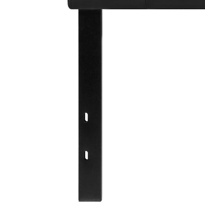 Tufted Upholstered Twin Size Headboard in Black Vinyl