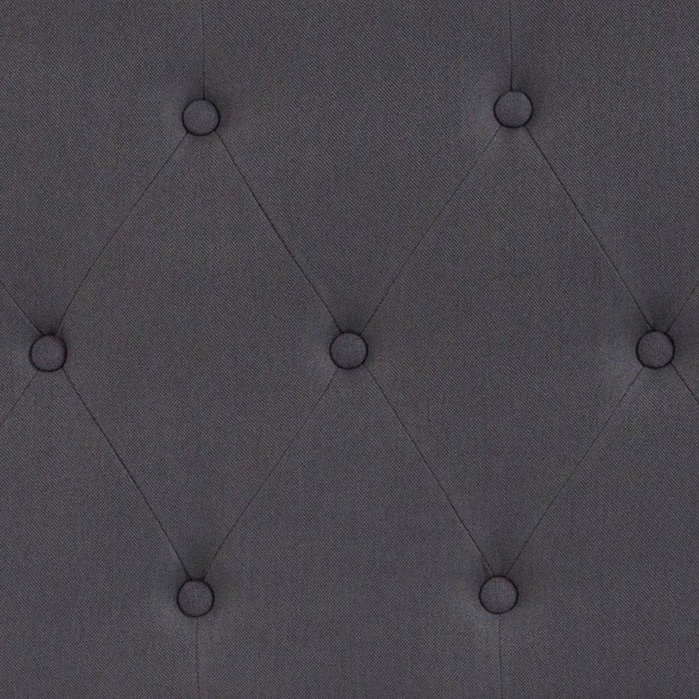 Tufted Upholstered Full Size Headboard in Dark Gray Fabric